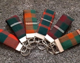 MacGregor Tartan Key Fob | Scottish Tartan Keyring | Tartan Key Ring | Tartan Luggage Tag | Keychain | Keyfob | Plaid | Lanyard