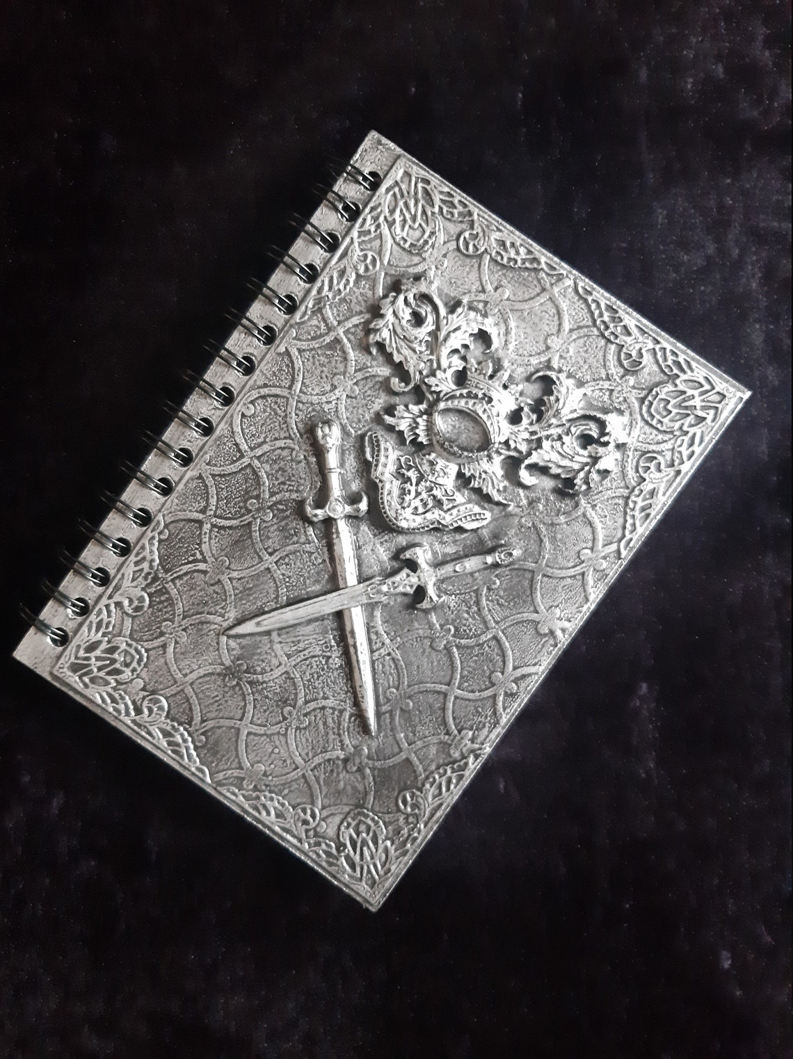 Medieval Journal A5 Silver Journal Journal Sketchbook Etsy