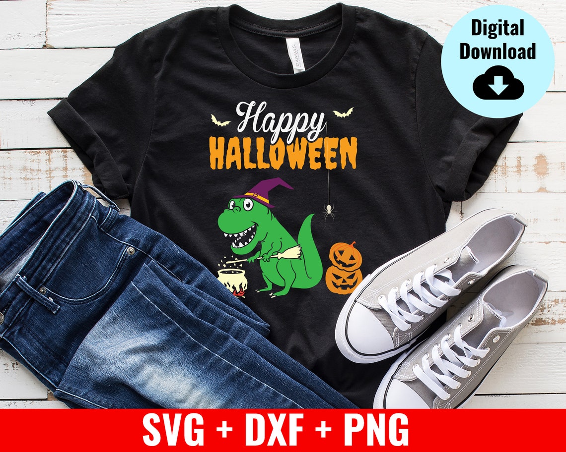 Download Happy Halloween Svg Halloween Svg Dinosaur Svg Dinosaur | Etsy