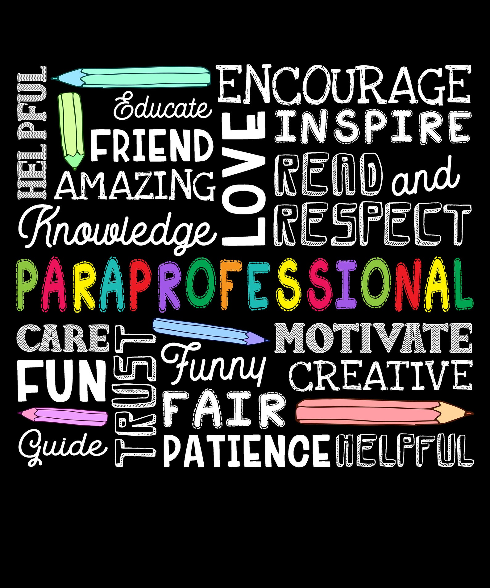 Paraprofessional SVG Paraprofessional Word Art SVG Etsy