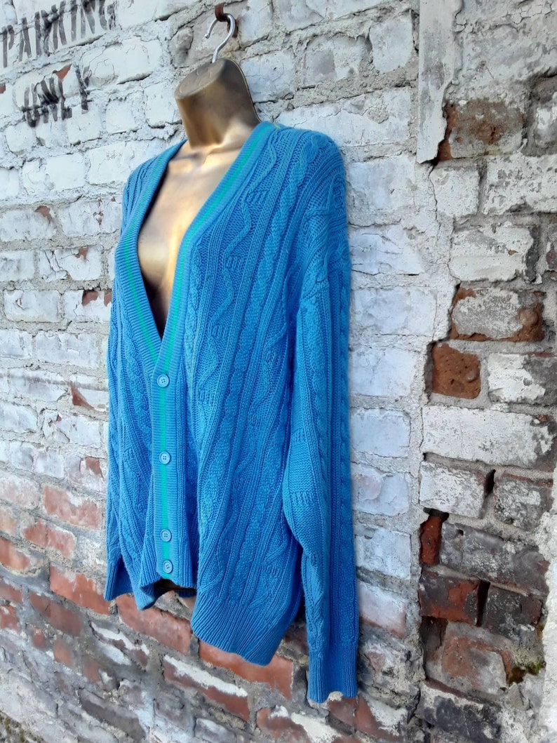 80s Oversize Cardigan Sweater Women/'s Size Medium M 6 8