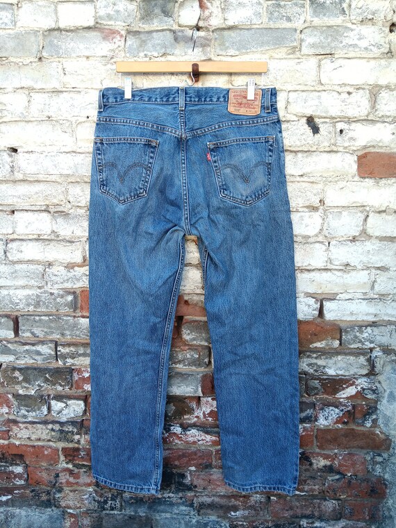 90s Levi's 505 Jeans Mens Waist Size 34 - image 3