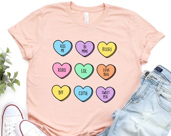 Conversation Heart Shirt, Valentines Day Shirt, Funny Candy Heart, Heart Shirt, Valentines Shirt, Funny Valentine Shirt, Valentine Heart