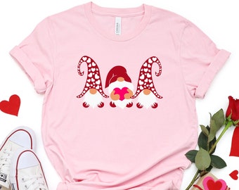 Valentines Gnomes Shirt, Valentine Shirt, Valentines Day, Valentine Gnomes, Valentine Gift, Valentine Day Shirt, Gnome Shirt, Cute Valentine