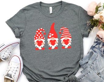 Valentines Gnomes Shirt, Valentines Day Shirt, Valentine Gnome, Valentine Shirt, Valentines Day Gift, Heart Shirt, Cute Valentine Shirt