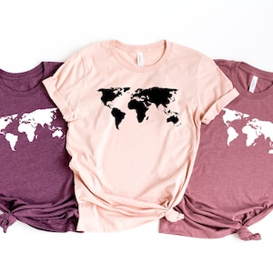 World Map Shirt, Travel Shirt, Adventure Shirt, Vacation Shirt, Traveler Gift, Travel Lover, Geography Shirt, World Traveler Shirt