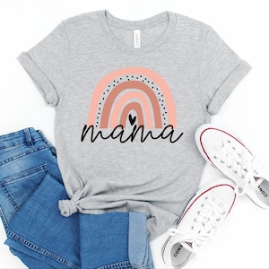 Rainbow Mama Shirt, Rainbow Shirt, Mom Shirt, Mothers Day Shirt, Mom Life Shirt, New Mom Shirt, Mama Rainbow Shirt, Gift For Mom, Mama Tee