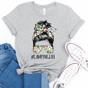 Camping Life Shirts, Camping T-Shirt, Camp Life Shirt, Camper Shirt, Happy Camper Shirt, Camp Lover Gift, Camping Outfit, Woman Camper Shirt