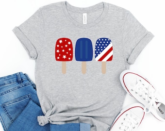 Red White Blue Popsicle Shirt, 4th Of July Shirt, USA Patriotic Shirt, Fourth Of July Shirt, Independence Day Shirt, Memorial Day Shirt