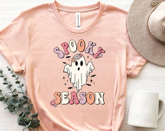 Spooky Season Shirt, Funny Halloween Tshirt, Halloween Shirt, Retro Halloween Shirt, Fall Shirt, Cute Ghost Shirt, Spooky Vibes, Ghost Shirt