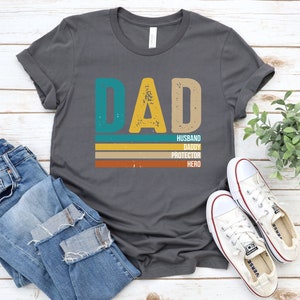 Dad Shirt, Retro Dad Shirt, Fathers Day Shirt, Husband Daddy Shirt, Daddy Shirt, Husband Shirt, Protector Hero Shirt, New Dad Shirt