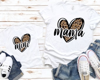 Mama And Mini Leopard Shirt, Mommy And Me Shirt, Mama Mini Shirt, Mommy And Me Outfits, Mama Mini Matching Shirt, Mothers Day Shirt