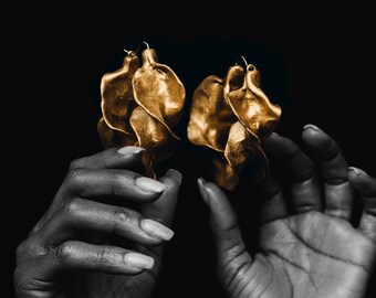 Medium Chunky gold hoops, Mini Devine Twine