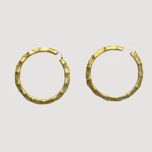 Round Bamboo hoops, Oversized hoop earrings