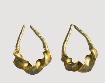 Teardrop hoop earrings, oversized hoops
