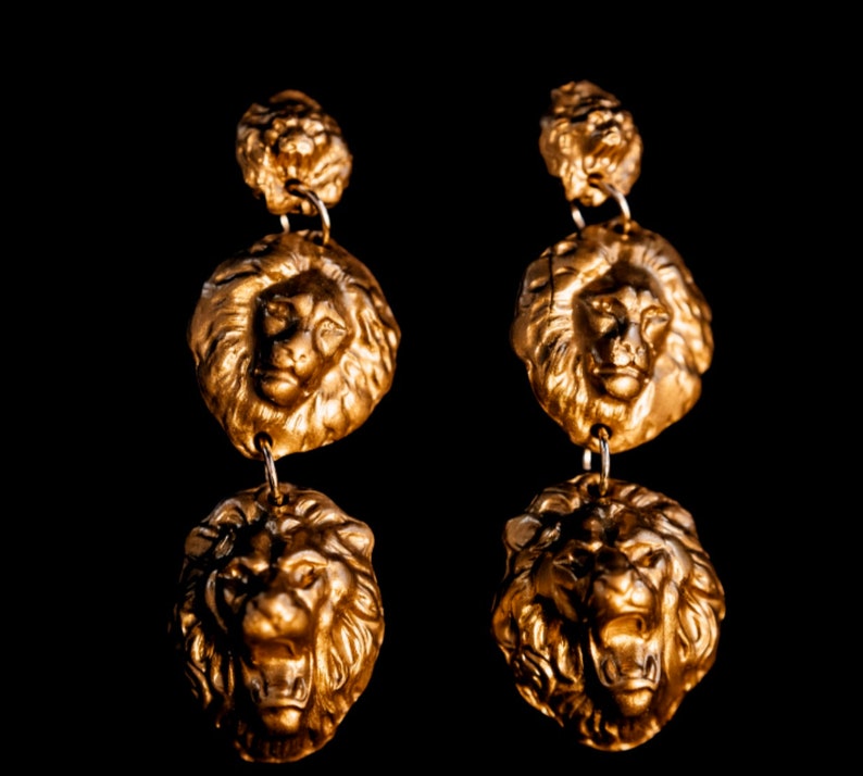 Lion head statement jewelry, Leo Mood image 6