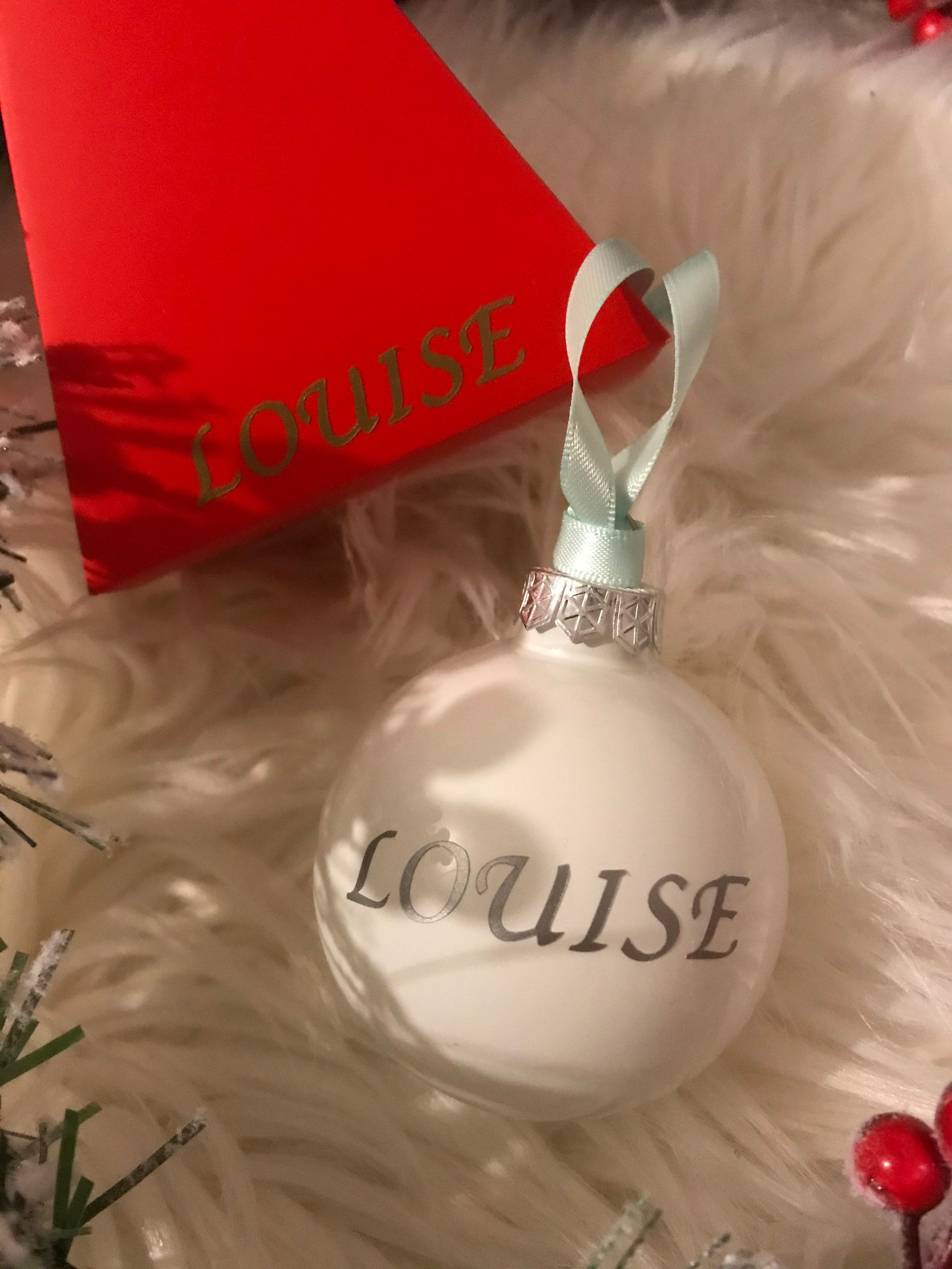 Boule de Noël en verre. Marque place décoration table du | Etsy France