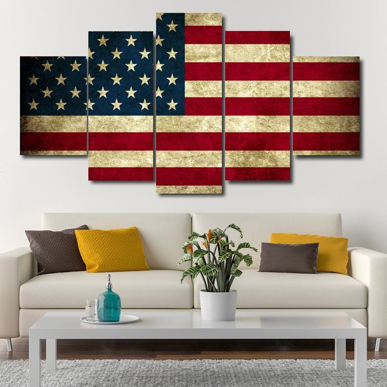 Rustic Flag American Flag Framed Art Flag Wall Panel Wall Art Etsy