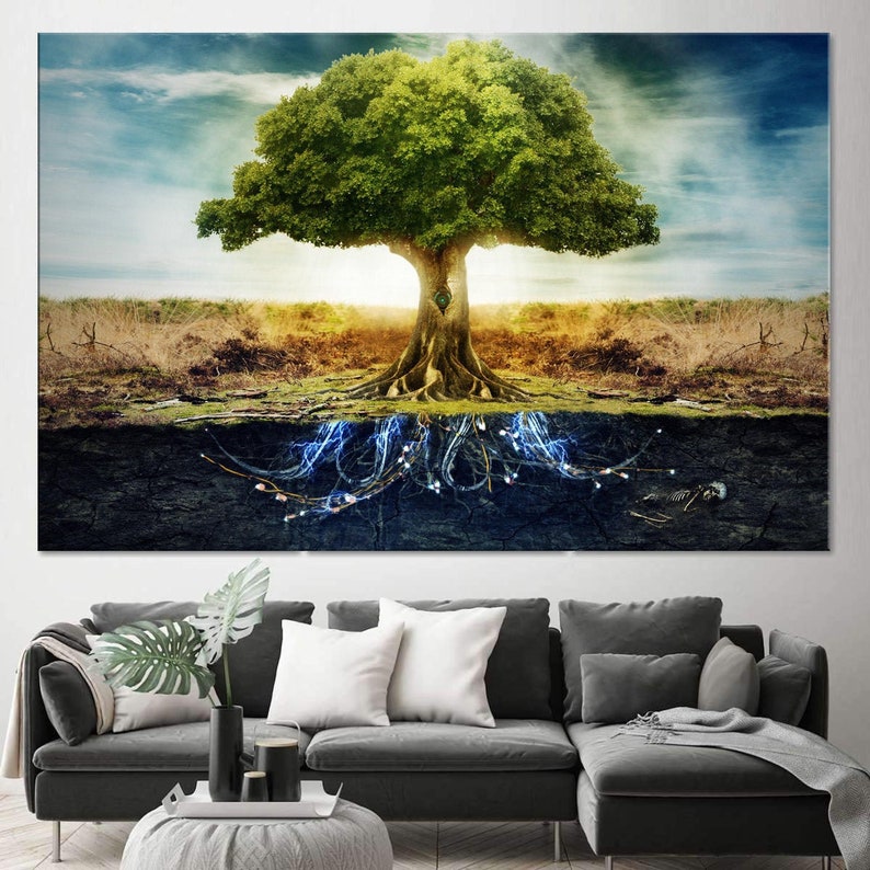 Tree of Life Wall Art Tree of Life Canvas Tree of Life Etsy