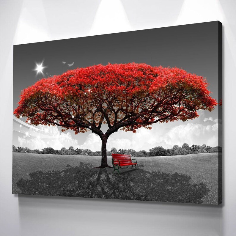 Tree Wall Art Extra Large Wall Art Modern Wall Decor Tree Etsy
