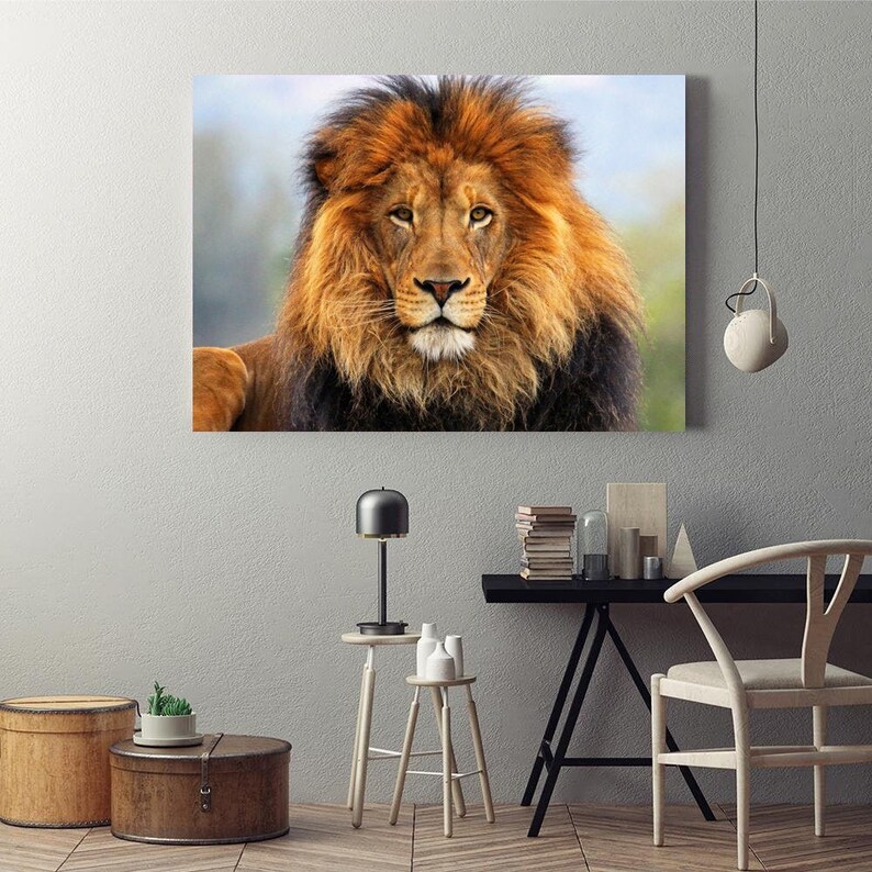Lion Wall Art Lion Print Lion Art Lion Poster Lion Wall Etsy