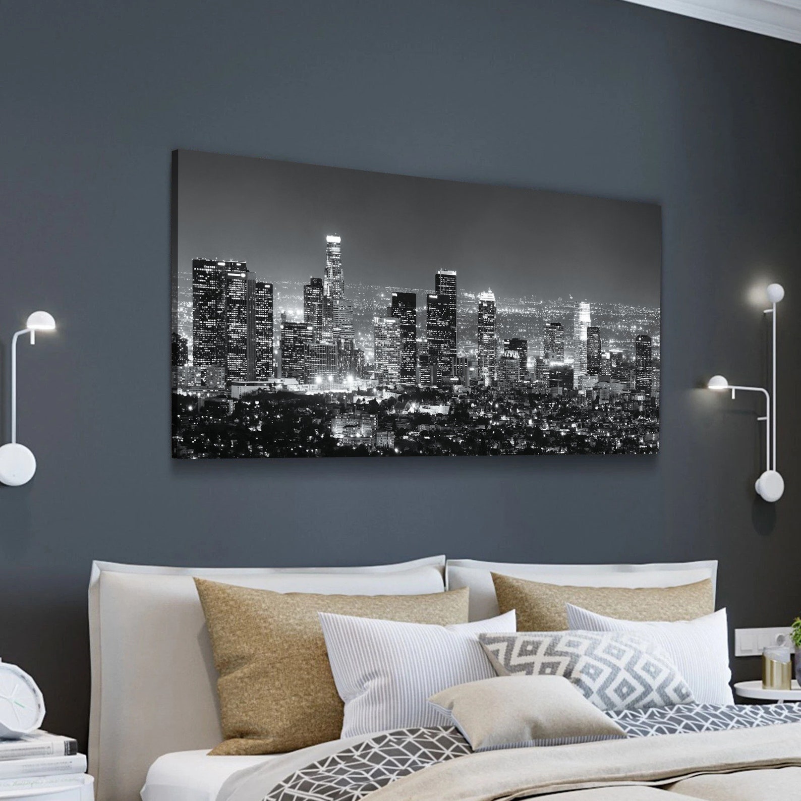 List 90+ Pictures black and white los angeles wall art Completed