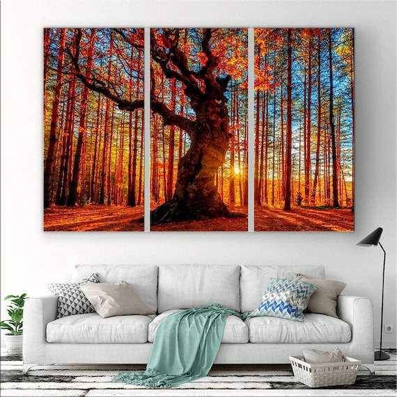 Autumn Wall Art Autumn Painting Fall Fall Leaves Wall - Etsy