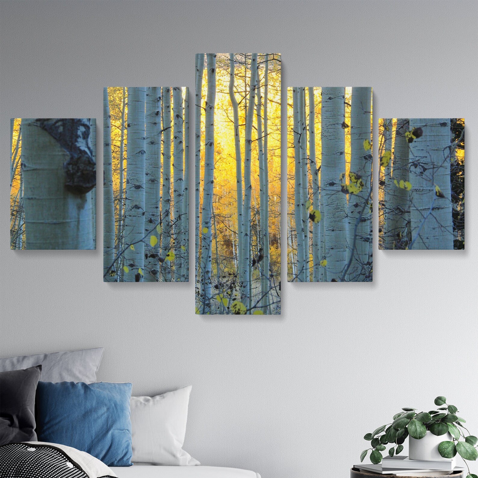 Birch Tree Wall Art Birch Tree Art Canvas Print Painting on Etsy