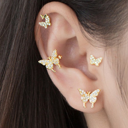 Minimalist Butterfly Ear Cuff Ear Cuffs No Piercing Etsy