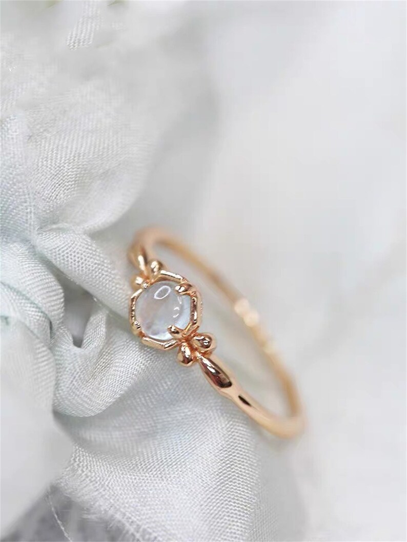 Dainty Aquamarine Ring Light Blue Ring Gemstone Ring Gold - Etsy