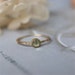 Dainty Peridot Ring, 4x4mm Round Cut Ring, Gold Minimalist Ring, Stacking Ring, Simple Ring, Thin Ring, Gift for Her