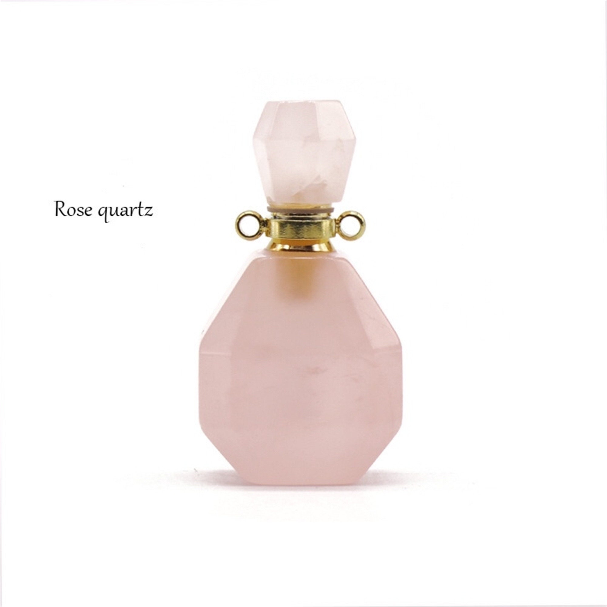 Natural Gemstone Perfume Bottle Pendant Perfume Bottle Etsy