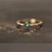 Dainty Ring, Gold Minimalist Ring, Stacking Ring, Green Stone Ring, CZ Diamond Ring, Sterling Silver Ring, Thin Ring, Gift for Her.