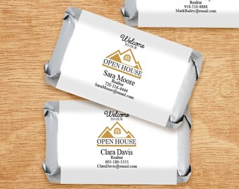Personalized Open House Hershey's Miniatures Realtor Gift - Set of 30