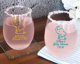 baby shower wine glass ideas