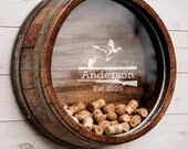 Personalized Hunter's Reclaimed Wine Barrel Cork Display