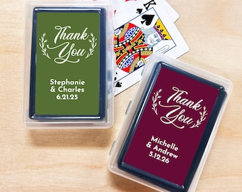 Personalized Playing Card Favors with Labels: Wedding, Birthday, Shower - Set of 10