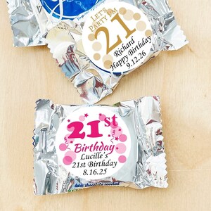 Set of 40 Birthday Party Favors, 21st Birthday Party Favors, Personalized Party Favors, Personalized York Peppermint Pattie Chocolate DM38