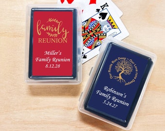 Family Reunion Party Favors, Family Party Favors, Personalized Favors, Personalized Playing Cards Favors with Labels SKU: DM130 - Set of 10