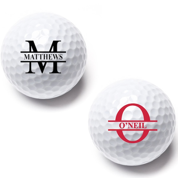 Monogram Personalized Golf Balls, Personalized Initial Monogram Golf Balls Gifts, Unique Personalized Golf Ball Gifts DM1A