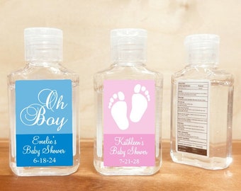 Set of 20 Baby Shower Personalized Labels for Standard Sanitizers, Baby Shower Personalized Labels DM6
