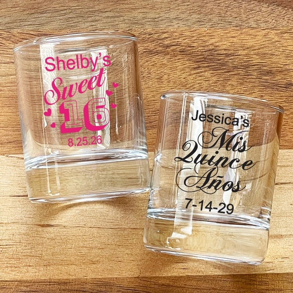 Personalized Quinceanera Shot Glass Etsy