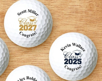 Personalized Graduation Golf Balls: Class of 2026 Favors (Set of 12)