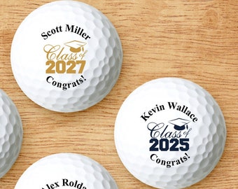 Class of 2026 Graduation Personalized Golf Balls, Graduation Unique Personalized Golf Ball Gifts, Grad Party Favors Golf Ball DM56