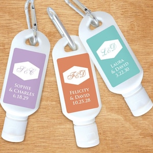 Initial Custom Personalized Sunscreen Favors, Wedding Personalized Sunscreen Party Favors DM104