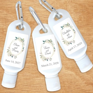 Floral Frame Wedding Favors, Wedding Party Favors, Personalized Party Favors, Personalized Sunscreen Party Favors DM78-2