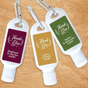 Thank You Custom Personalized Sunscreen Favors, Bridal Shower Birthday Wedding Personalized Sunscreen Party Favors DM121