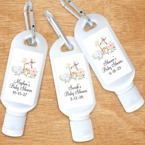 Safari Jungle Baby Shower Personalized Mini Sunscreen Favor,  Baby Shower Personalized Sunscreen with Labels DM87