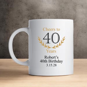 Set of 12 Cheers To Wreath Coffee Mugs Favors, Birthday Coffee Favors, Anniversary Coffee Gifts DM120