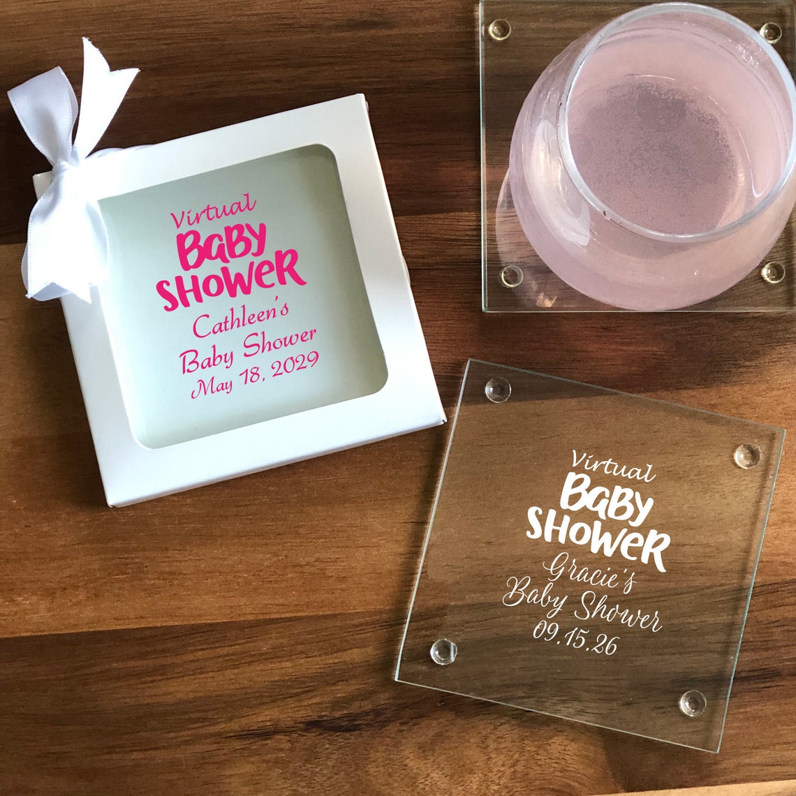 Set of 26 Virtual Baby Shower Personalized Party Favors Etsy
